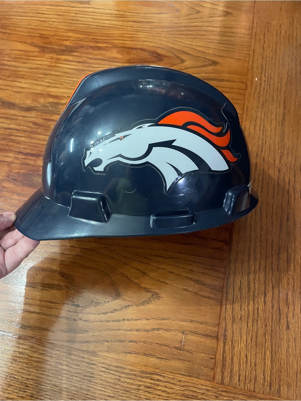 Denver Broncos Hard Hat - Navy with Orange & White Logo